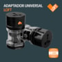 Adaptador de Tomada de Viagem Loft Branco