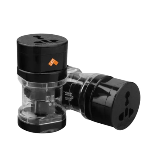 Adaptador de Tomada de Viagem Loft Preto