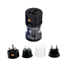 Adaptador de Tomada de Viagem Loft Preto