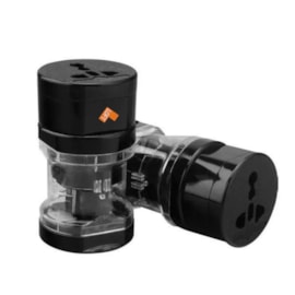 Adaptador de Tomada de Viagem Loft Preto Adaptador de Tomada de Viagem Loft Preto