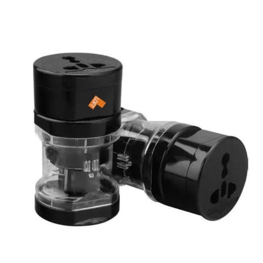 Adaptador de Tomada de Viagem Loft Preto