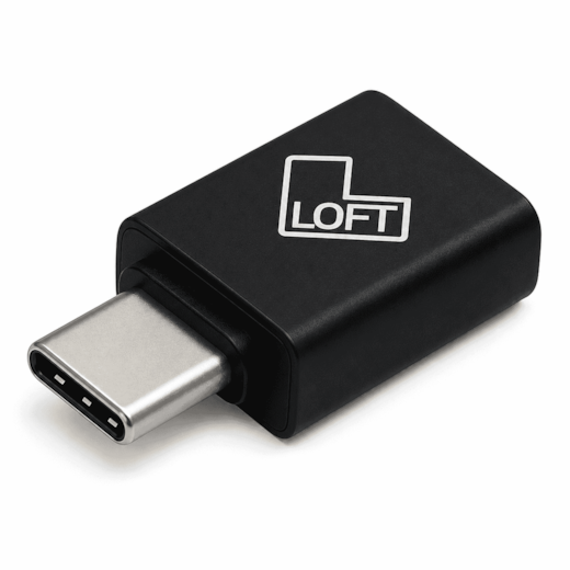 Adaptador USB para Type-C Loft preto