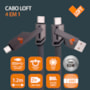 Cabo 4 em 1 Loft 1,2m
