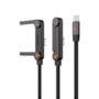 Cabo com Suporte Type C Lightning 1.8m preto