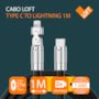 Cabo Hi Tech Type C para Lightning  1m preto