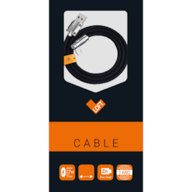 Cabo Hi Tech Type C para Lightning  2m preto