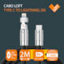 Cabo Hi Tech Type C para Lightning  2m preto