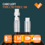 Cabo Hi Tech Type C para Type C  1m preto