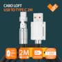 Cabo Hi Tech USB para Type C  2m preto