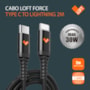 Cabo Loft Force Type C / Lightning 2mts preto