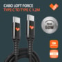 Cabo Loft Force Type C / Type C 1.2mts preto