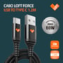 Cabo Loft Force USB / Type C 1.2mts preto