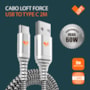 Cabo Loft Force USB / Type C 2mts branco