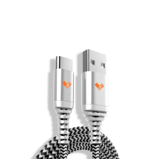 Cabo Loft Force USB / Type C 2mts branco