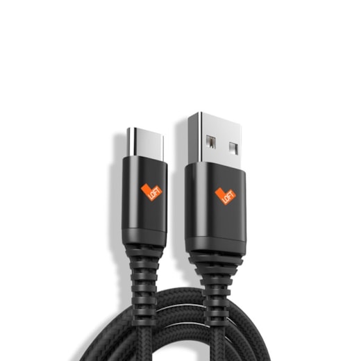 Cabo Loft Force USB / Type C  2mts preto