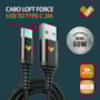 Cabo Loft Force USB / Type C  2mts preto