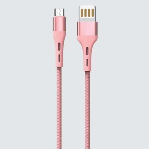 Cabo new tex Micro-USB com USB reversível 2m rosa