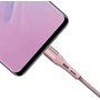 Cabo new tex Micro-USB com USB reversível 2m rosa