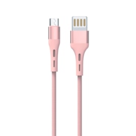 Cabo new tex Micro-USB com USB reversível 2m rosa Cabo new tex Micro-USB com USB reversível 2m rosa