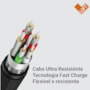 Cabo Nylon Deluxe lightning mfi 3m pr