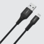 Cabo Nylon Deluxe Type-C / Type-C 0.20m preto