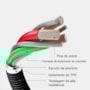 Cabo Nylon Deluxe Type-C / Type-C 1.20m preto