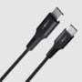 Cabo Nylon Deluxe Type-C / Type-C 1.20m preto