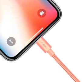 Cabo nylon luxo mfi 3m rosa Cabo nylon luxo mfi 3m rosa