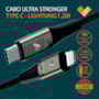 Cabo Ultra Stronger Type-C MFI 1.2mts preto