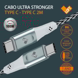 Cabo Ultra Stronger Type-C Type-C 100W 2mts br