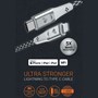 Cabo Ultra Stronger USB MFI 2m preto