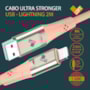 Cabo Ultra Stronger USB MFI 2m rosa.