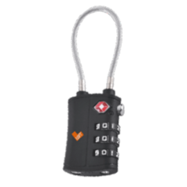 Cadeado Loft TSA cabo de aço prata Cadeado Loft TSA cabo de aço prata