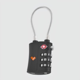 Cadeado Loft TSA cabo de aço preto Cadeado Loft TSA cabo de aço preto