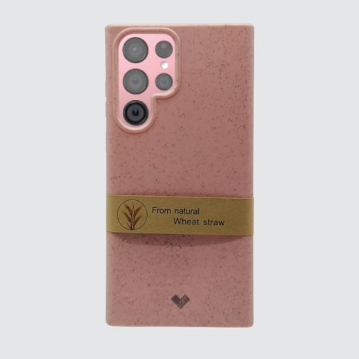 Capa biodegradável samsung s22 ultra rosa