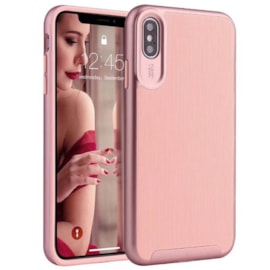 Capa canelada iphone x xs rosa