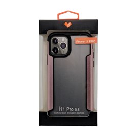 Capa Capinha Case Arm Loft Transparente com Borda Rosa de Policarbonato Ultra Resistente e Soft TPU para iPhone 11 Pro