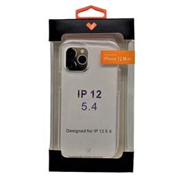 Capa Capinha Case Loft TPU Frame Transparente com Borda Branca de Alta Resistência para iPhone 12 Mini