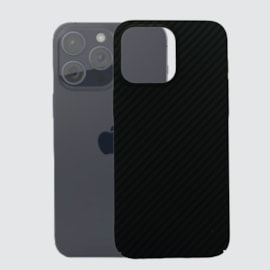 Capa Carbon Fiber para iPhone 15 Pro Max preta