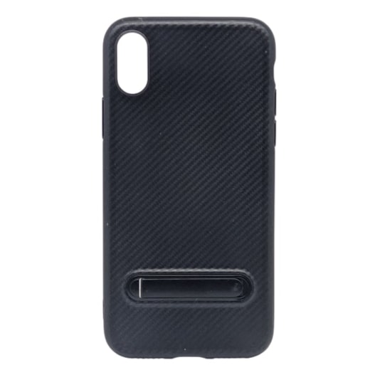 Capa carbon lines com stand iphone x preta