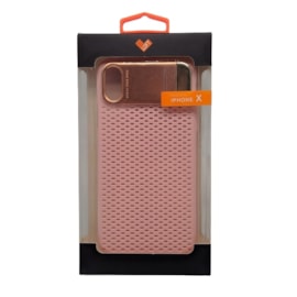 Capa comb holder iphone x rosa