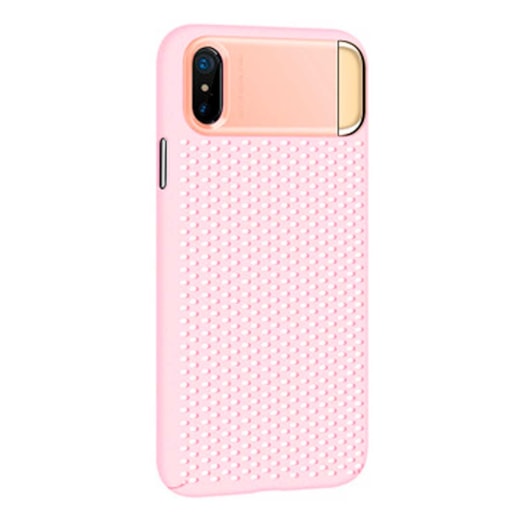 Capa comb holder iphone x rosa