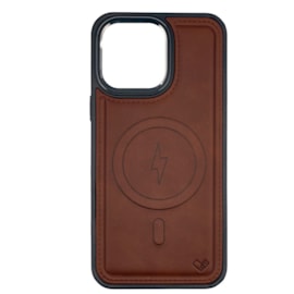 Capa Couro Bolt Magsafe iPhone 16 Pro Marrom