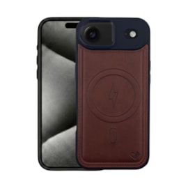 Capa Couro Bolt Magsafe iPhone 17 Air Marrom