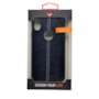 Capa couro pesponto iphone x xs azul marinho