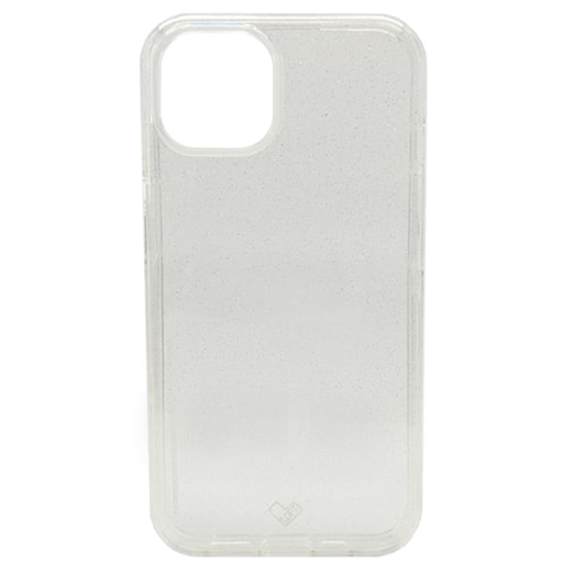 Capa dupla glitter iphone 13 transparente