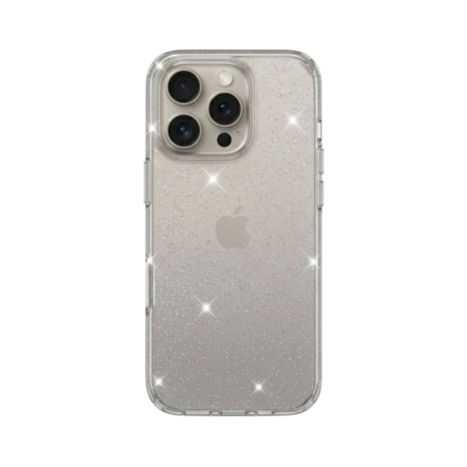 Capa Dupla Glitter iPhone 15 Pro Max transparente
