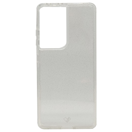 Capa dupla glitter samsung s21 ultra transparente