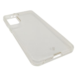 Capa dupla glitter samsung s22 transparente