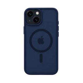 Capa Fosca Magsafe iPhone 15 Plus Azul Marinho